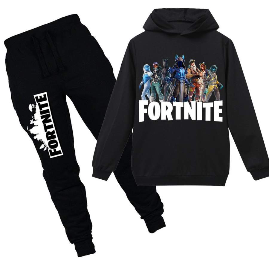 2 Pieces Fortnite Hoodie Pants Cotton Set Sale 150CM