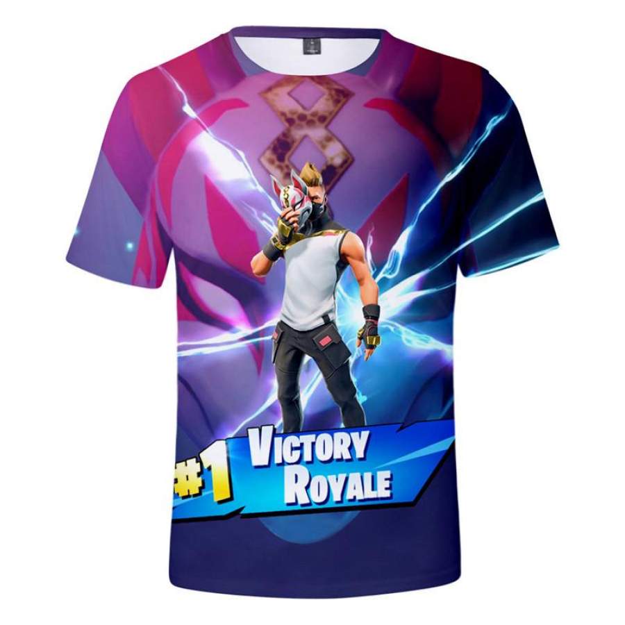 Boys Fortnite Drift Shirts Youth Victory Royale Print T-shirt