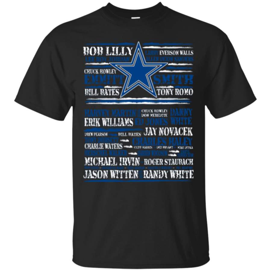 Funny Dallas Cowboys All Time Greatest Players Names T-Shirt