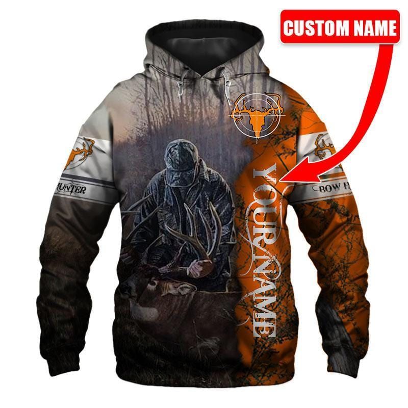 Bow Hunter, Deer hunting custom name Hoodie #KV