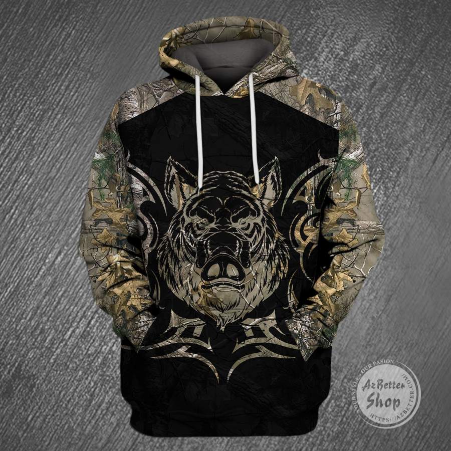 Boar Hunting 3D Hoodie