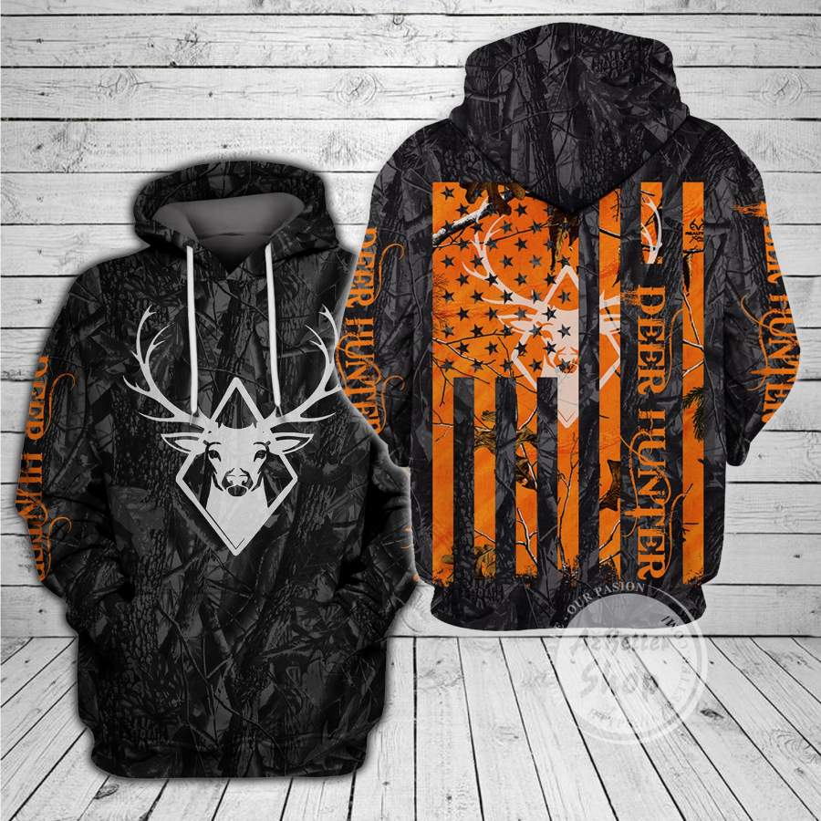 Deer Hunting USA 3D Hoodie