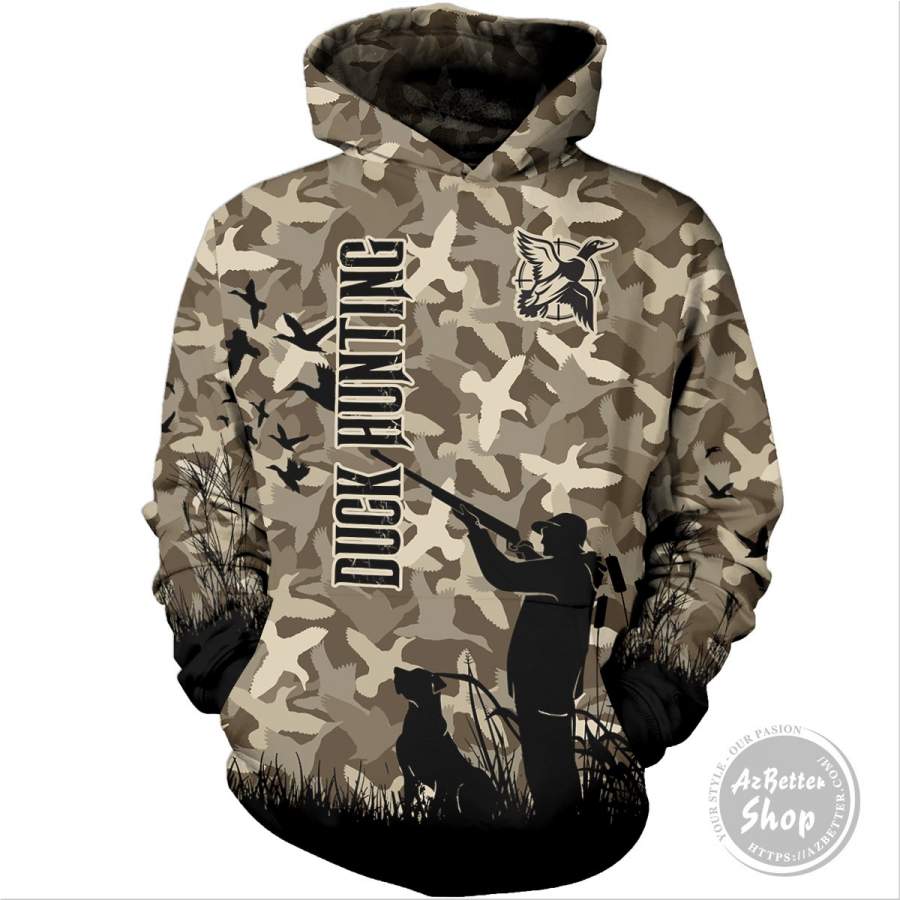 Duck Hunting Camo 3D Hoodie