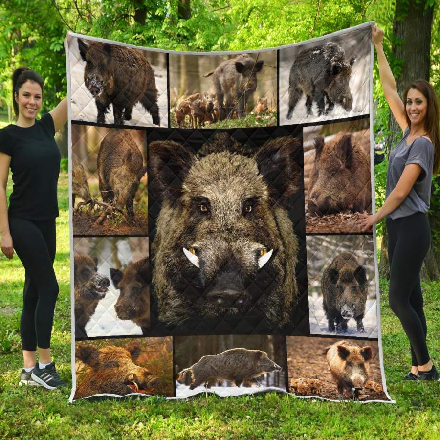 Hunting Boar Hunt 3D Quilt