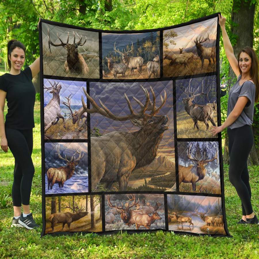 Hunting Elks 3D Quilt