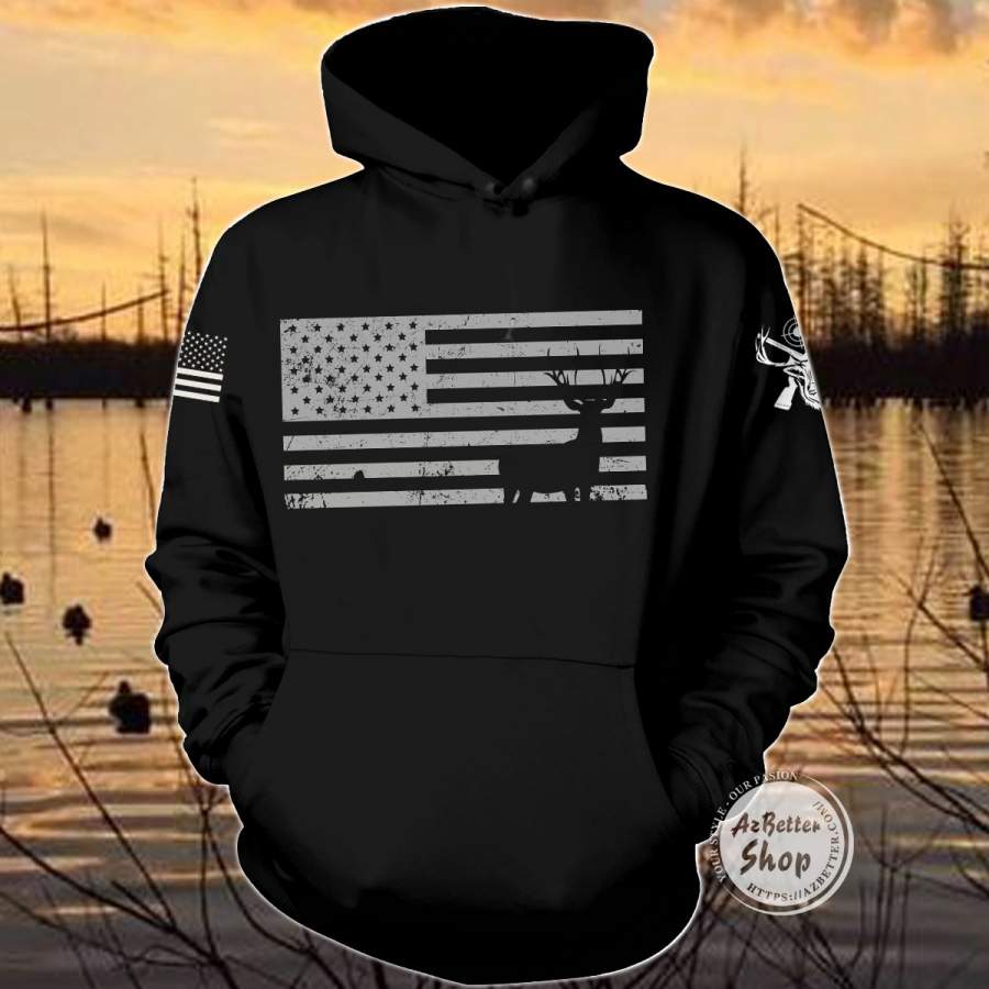 Hunting Deer USA 3D Hoodie