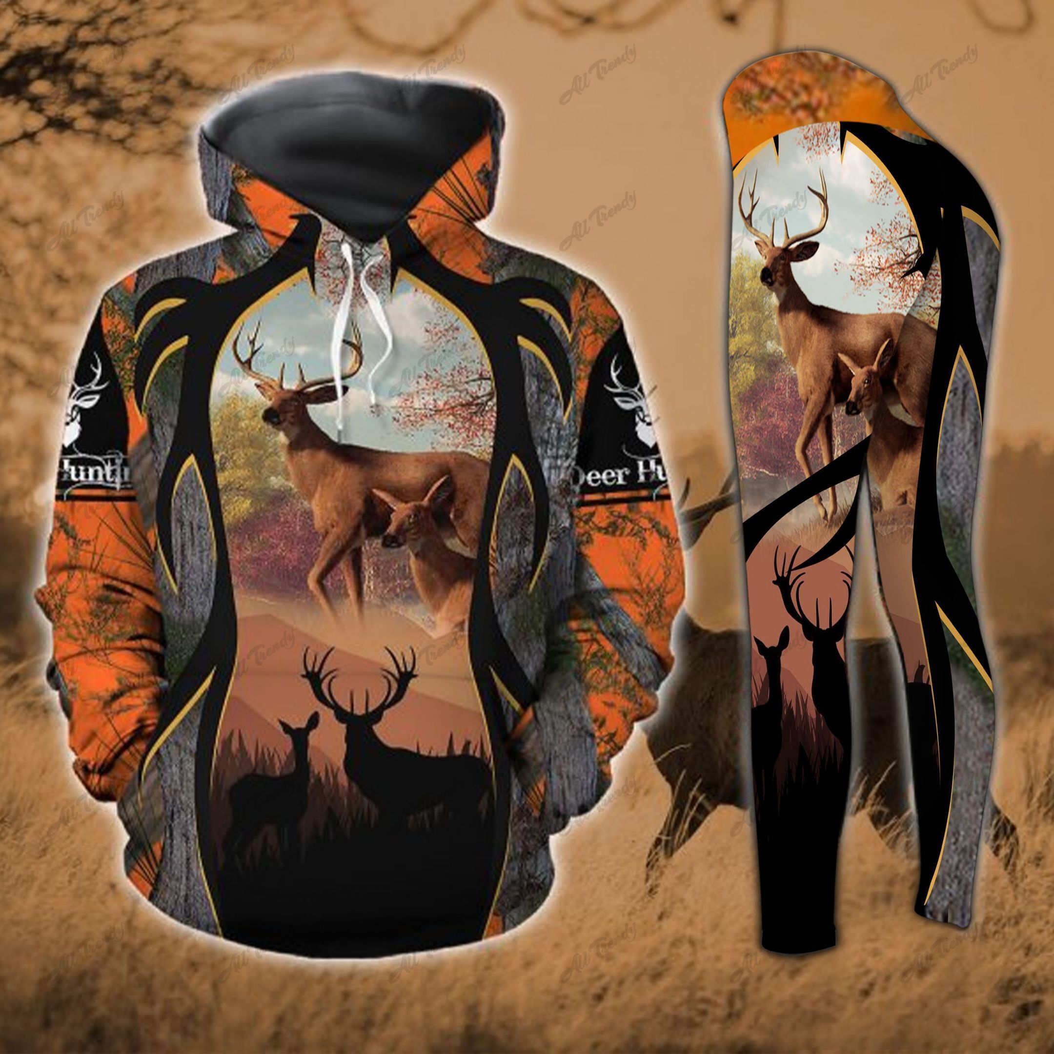 Deer Hunting Life Hoodie Tank Top Legging 3D