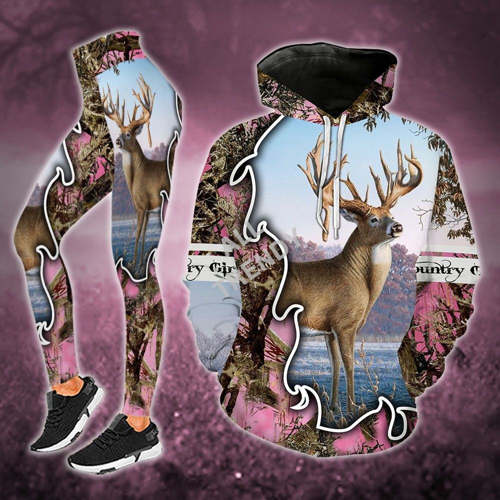 Deer Hunting Art Hoodie Set