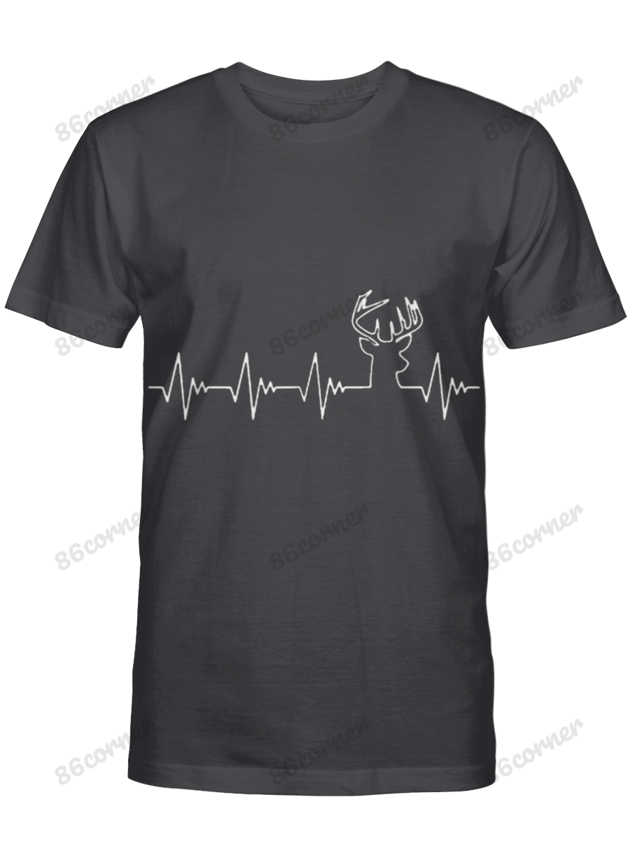 Deer hunting heartbeat T-shirt