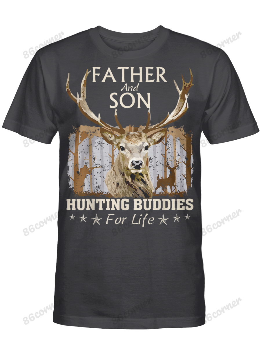 Father and Son Hunting Buddies For Life T-Shirt Gift For Dad T-Shirt