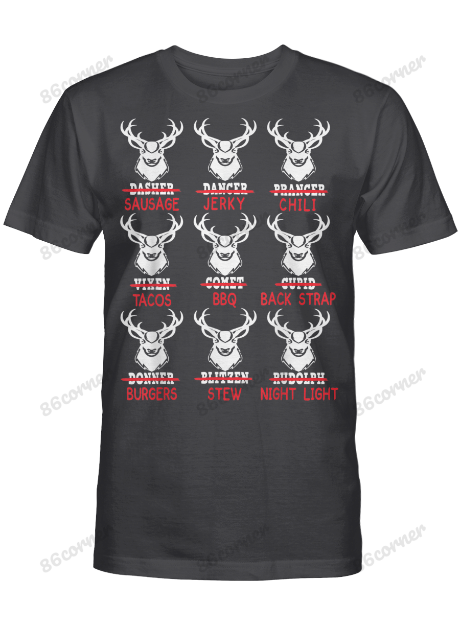 Funny Christmas Deer Bow Hunting Santa Men Women Hunter Gift T-Shirt