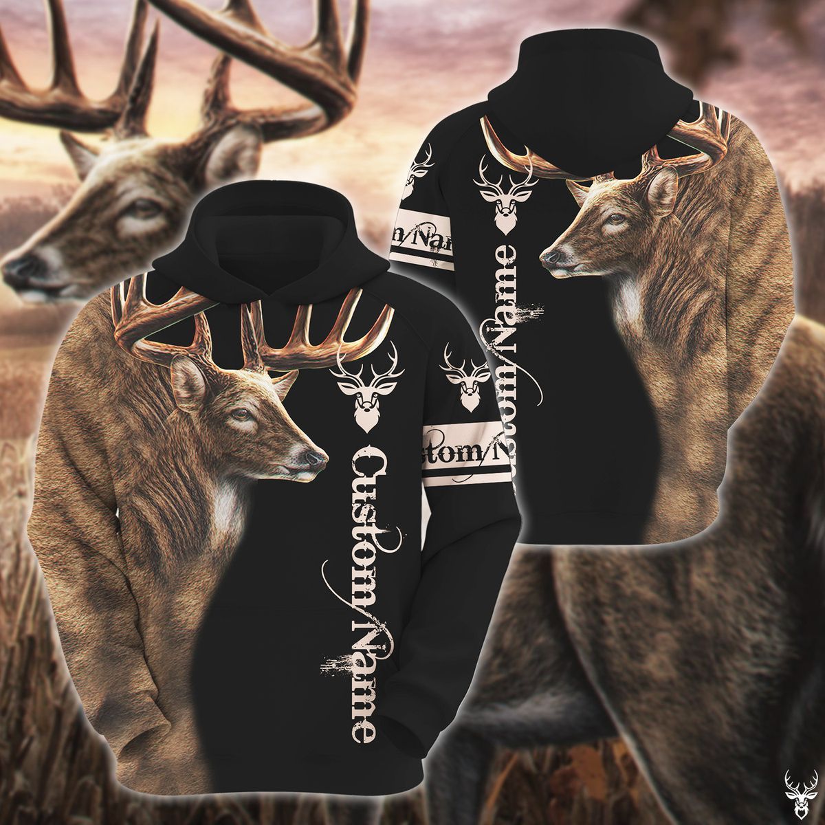 Deer Hunting Custom Name Hoodie QQ TDT032009F05NU