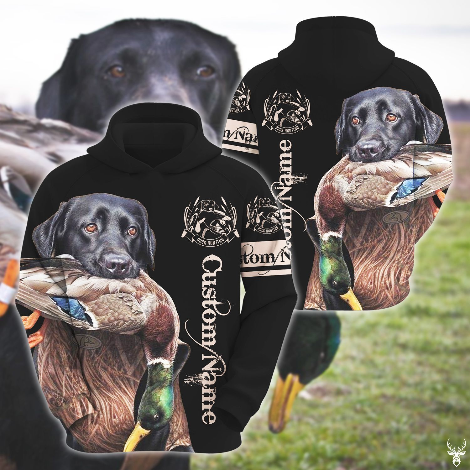 DUCK HUNTING CUSTOM NAME HOODIE TT TDT032009F04NV