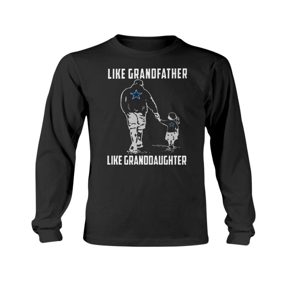 Trending Dallas Cowboys Like GrandFather Like GrandDaughter Long sleeves tshirt