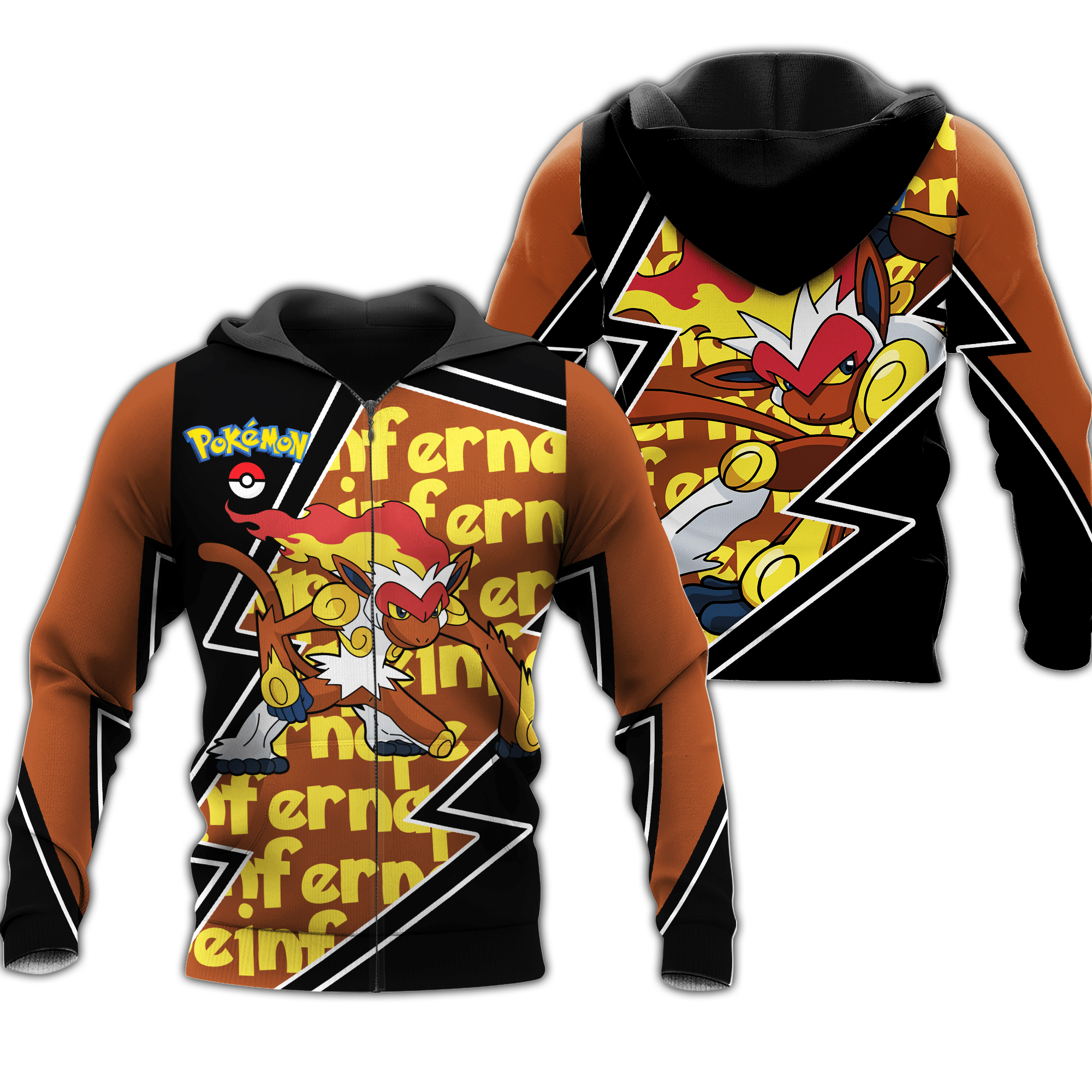 Infernape Zip Hoodie Costume Pokemon Shirt Fan Gift Idea