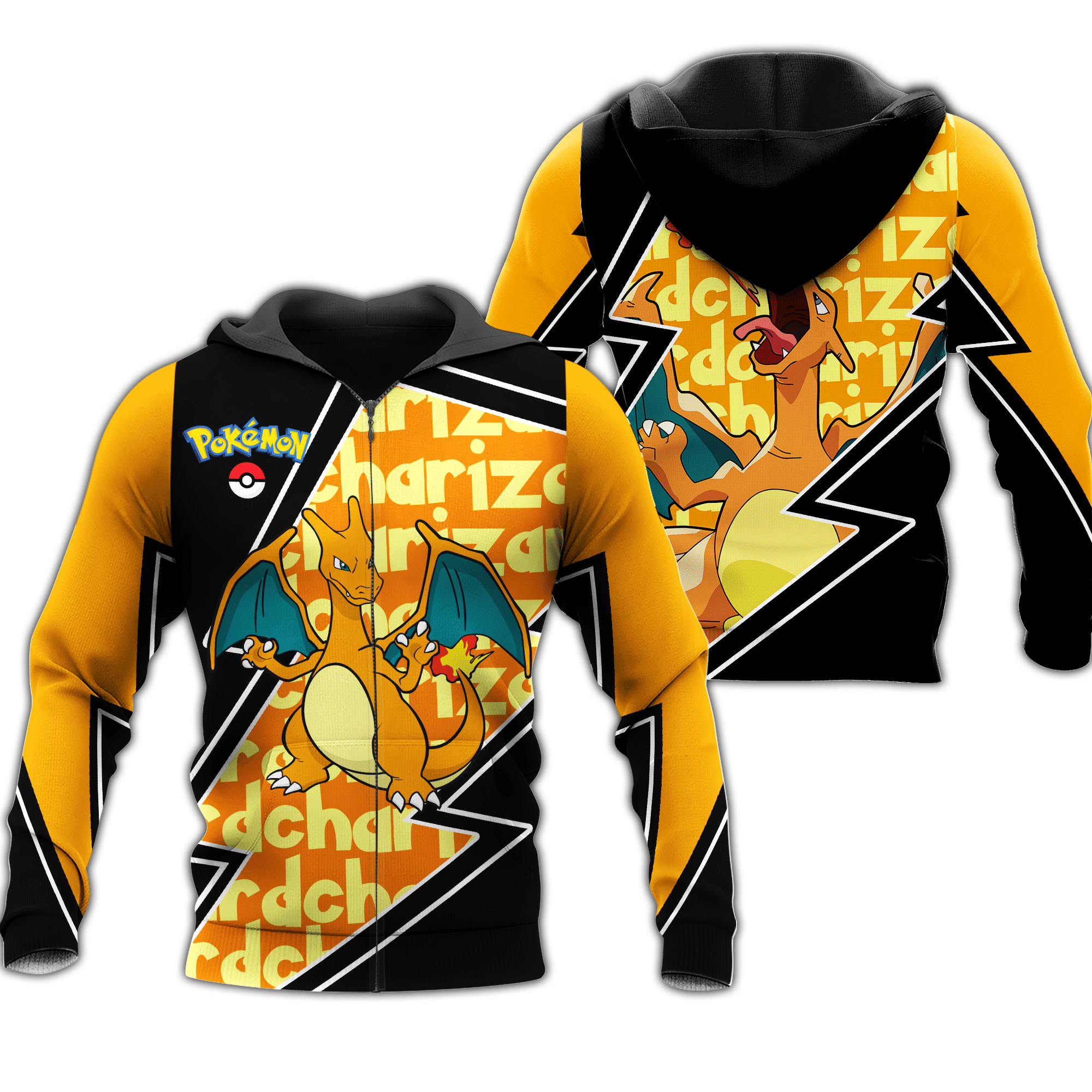 Charizard Zip Hoodie Costume Pokemon Shirt Fan Gift Idea