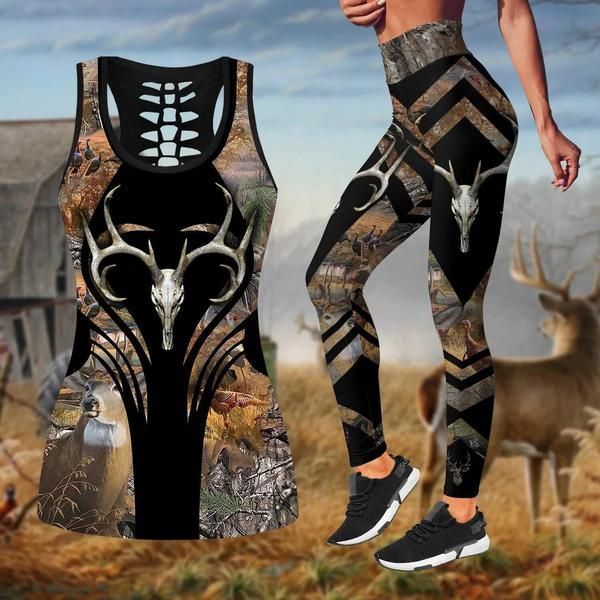 DEER HUNTING COMBO LEGGING TANKTOP QQ TDT122008A04TU