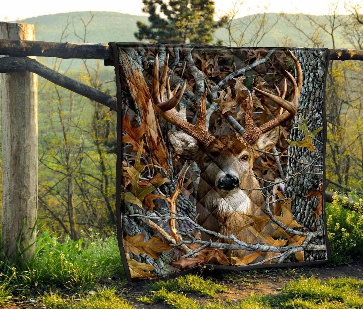 DEER HUNTING CAMP QUILT QQ MCL292007Q06WW