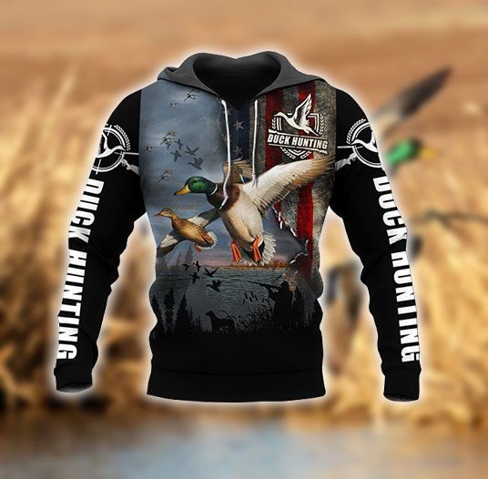 DUCK FLAG HUNTING 3D HOODIE QQ TDT012009A36NN