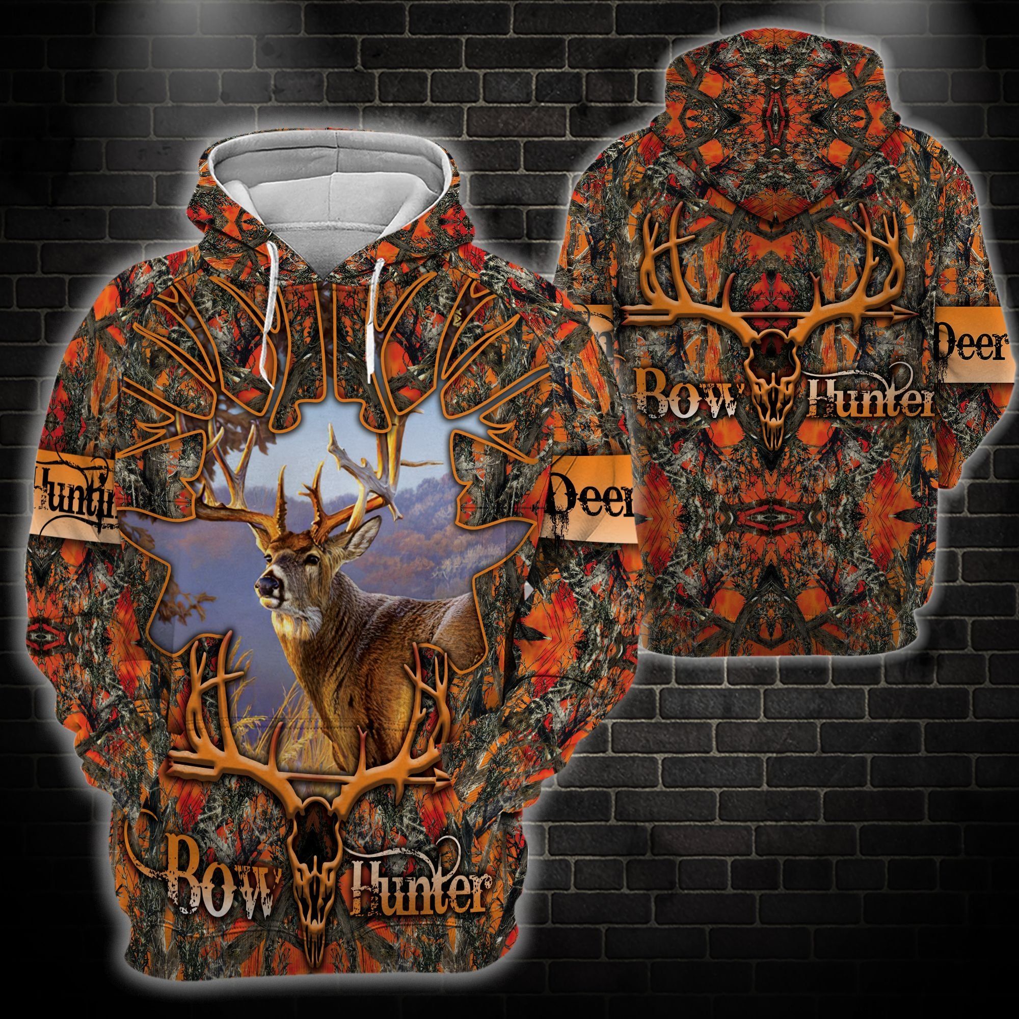 DEER HUNTING BOMBER HOODIE QQ TDT052009A09RC