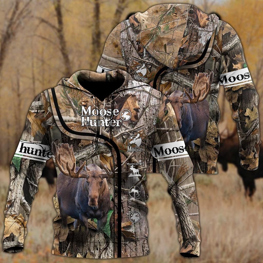 MOOSE HUNTING CAMO 3D HOODIE QQ TDT082009A23TM