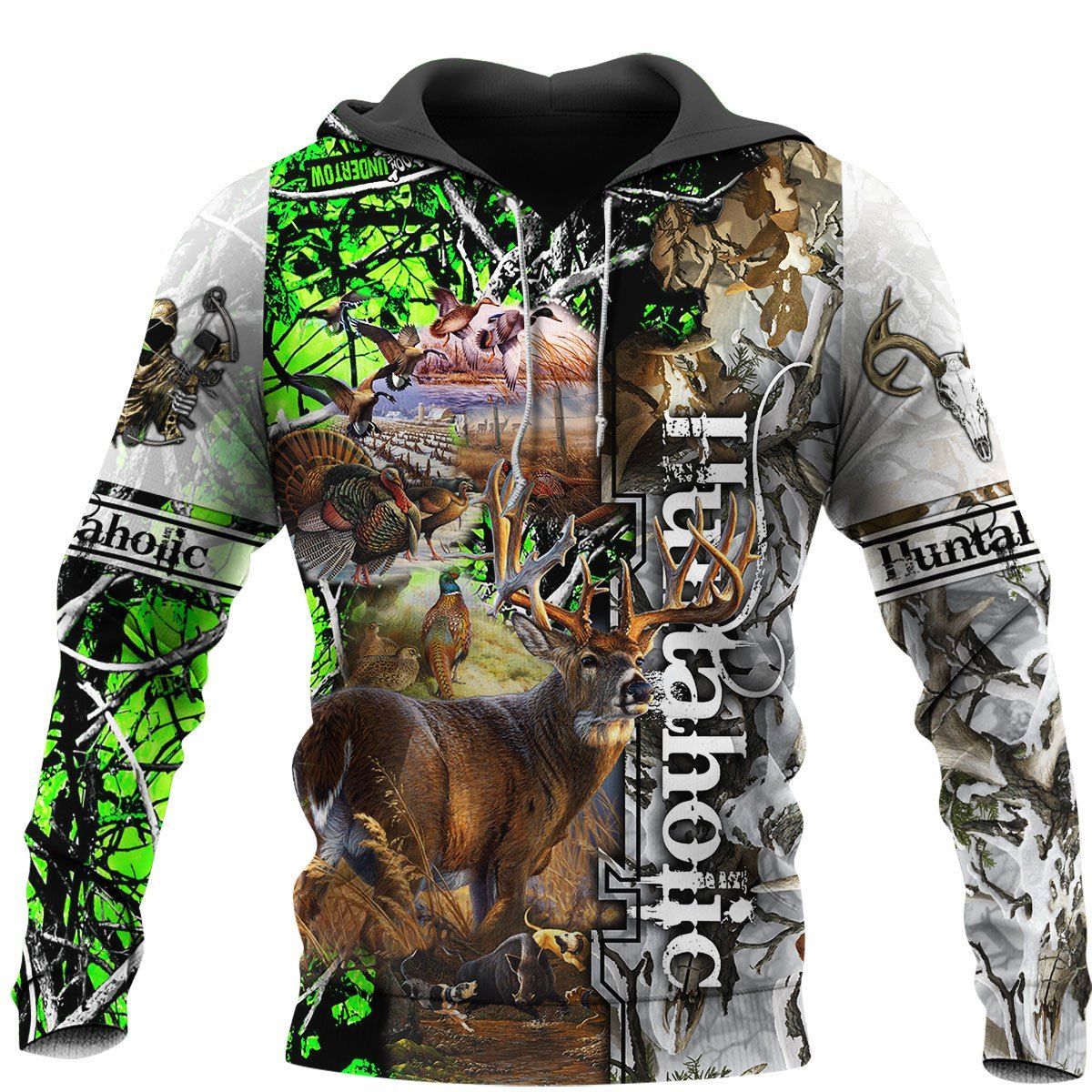 DEER HUNTING GREEN HOODIE QQ TDT08200914BF