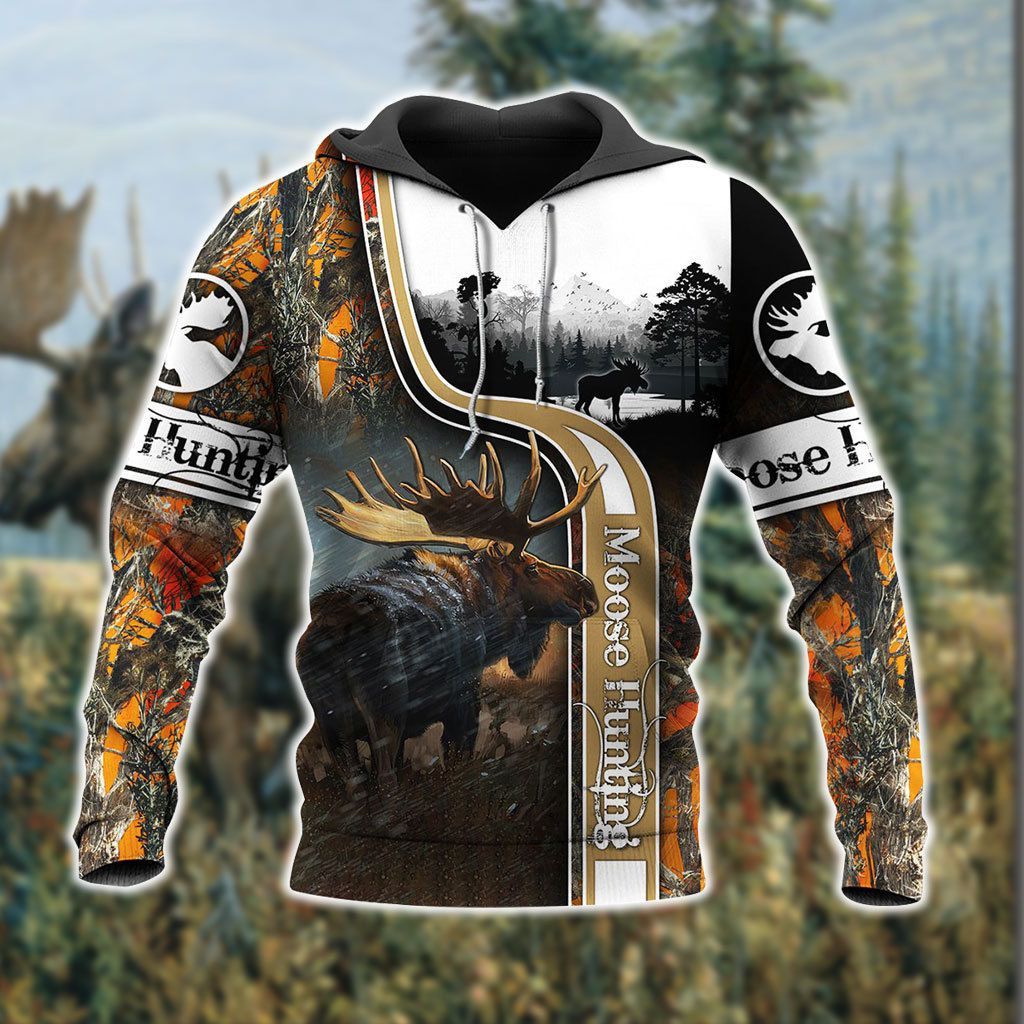 MOOSE HUNTING 3D HOODIE QQ TDT042009A35SD