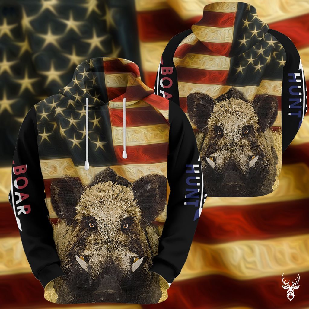 Boar Hunting Flag 3D Hoodie QQ TDT072009O01HJ