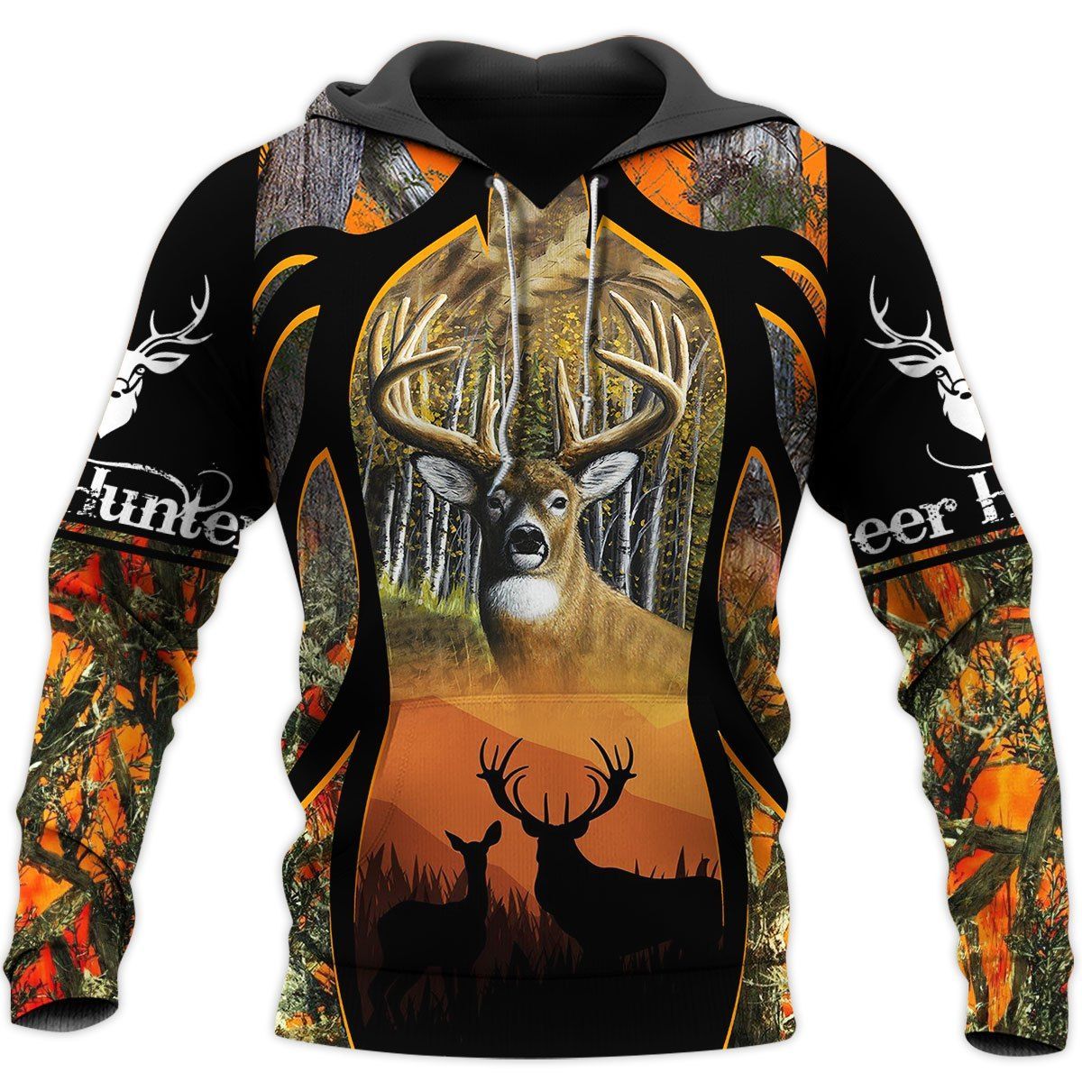 DEER HUNTING ORANGE CAMO 6 BT HOODIE | TDT142009A29GH