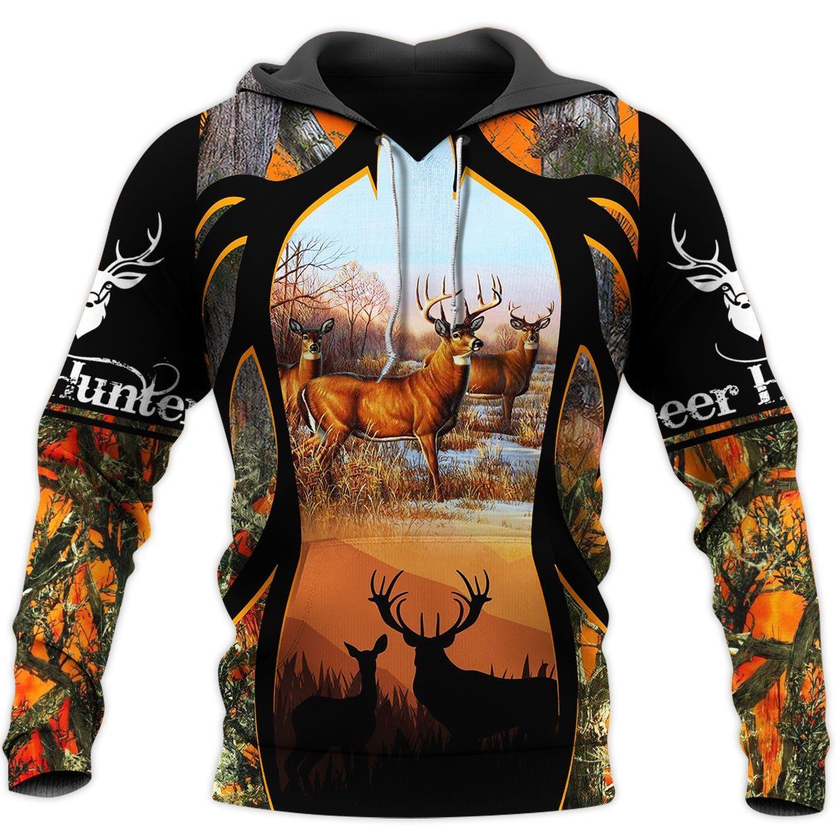 DEER HUNTING ORANGE CAMO 7 BT HOODIE | TDT142009A29GH