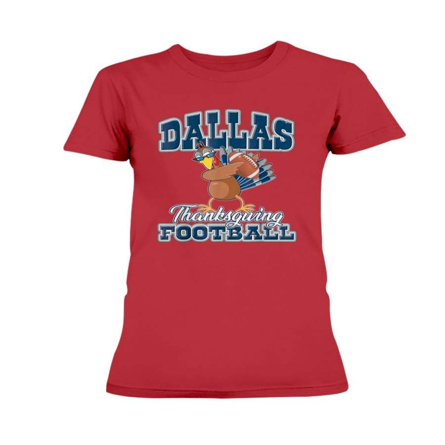 Dallas Thanksgiving Day Funny Turkey Playing Texas Football T-Shirt