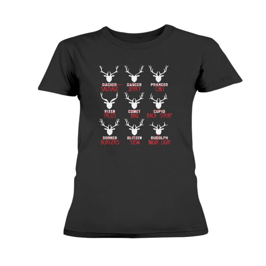 Funny Deer Hunting All of Santa’s Reindeer T-Shirt