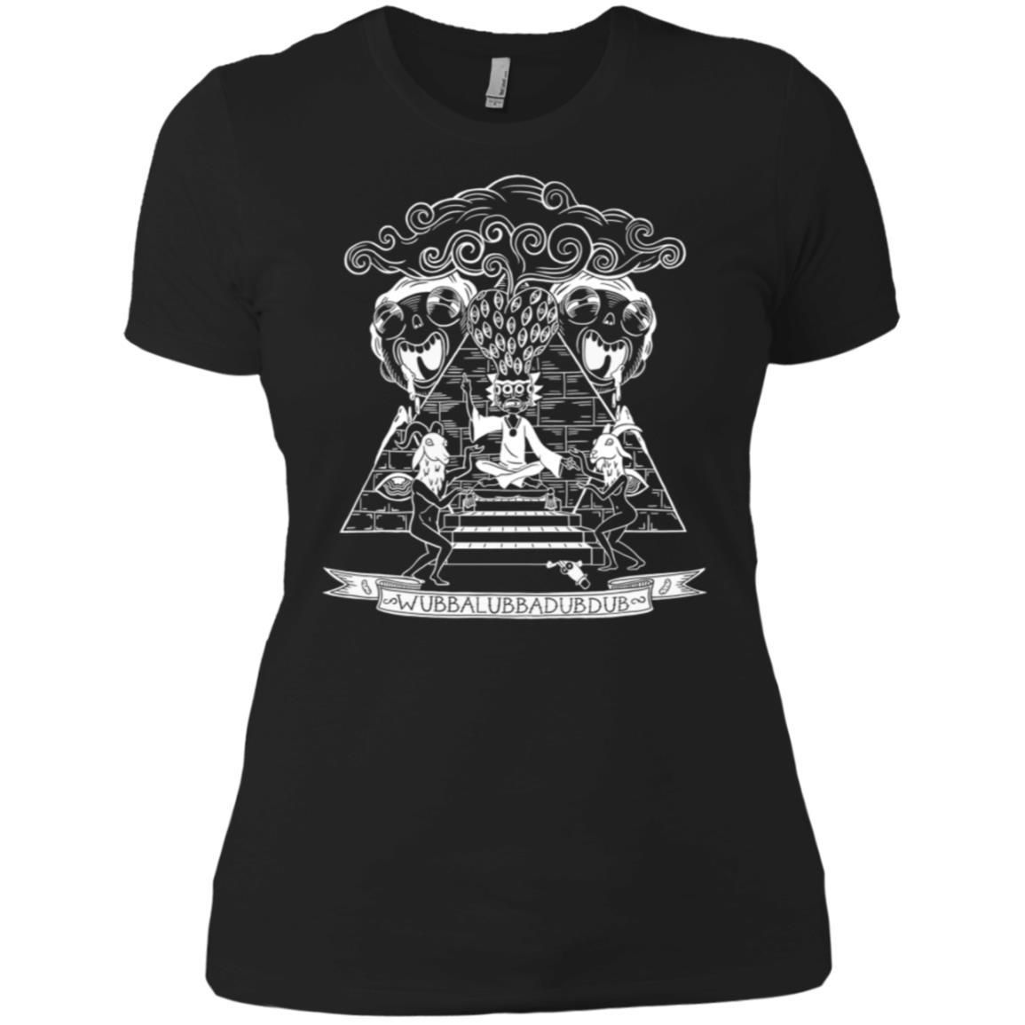 Rick And Morty Wubba Lubba Dub Dub Pyramid Women T-Shirt