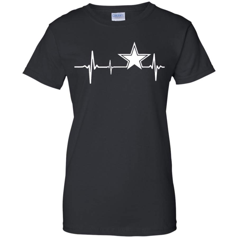 Dallas Fan Heartbeat Ladies T-Shirt