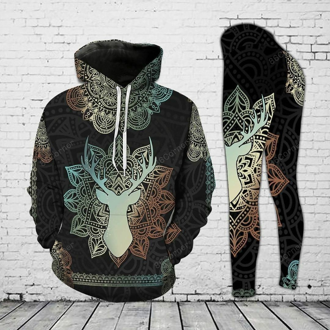 Mandala Deer Hunting TCCL041133 Legging And Hoodie Ultra Soft and Warm