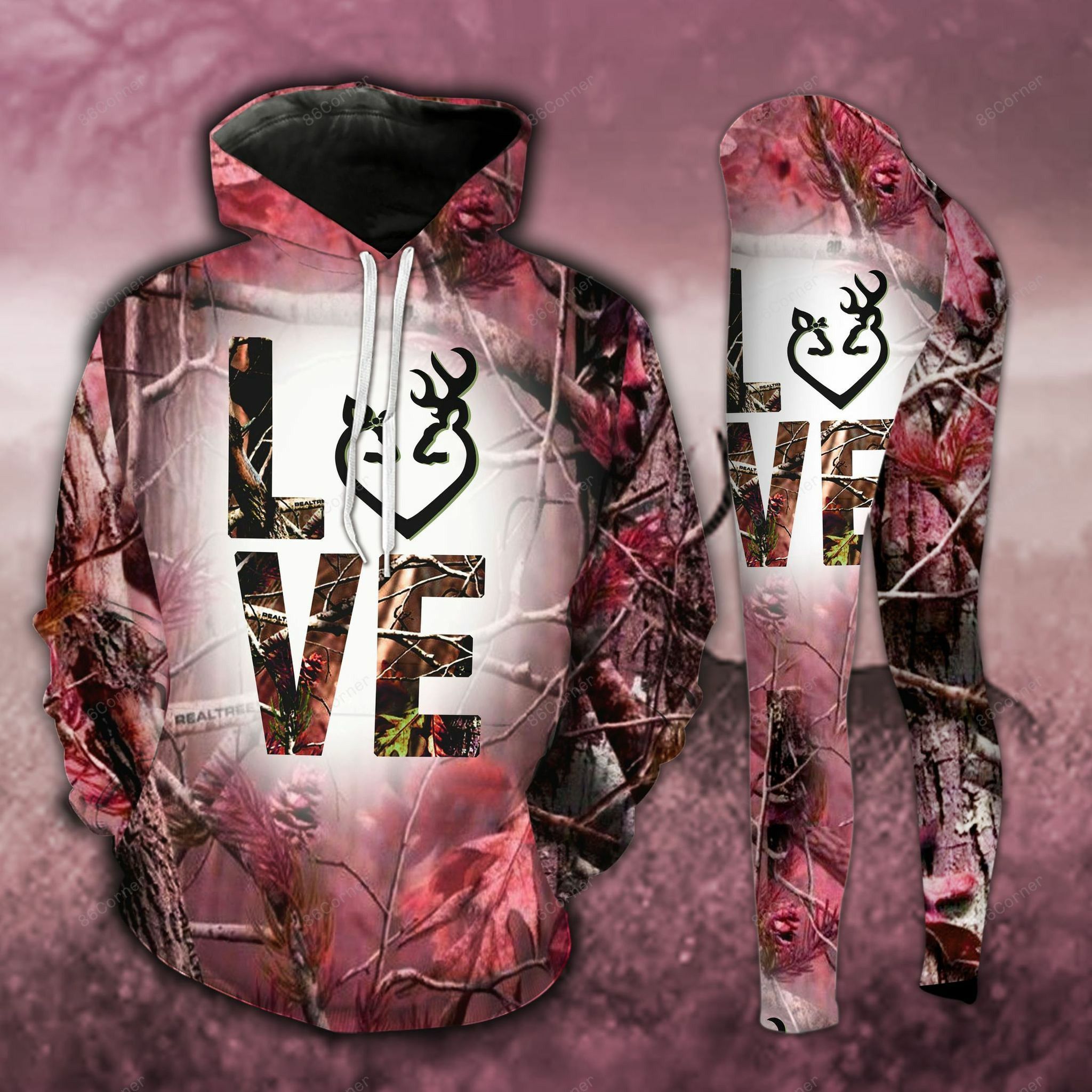 Love Hunting TCCL041132 Legging And Hoodie Ultra Soft and Warm