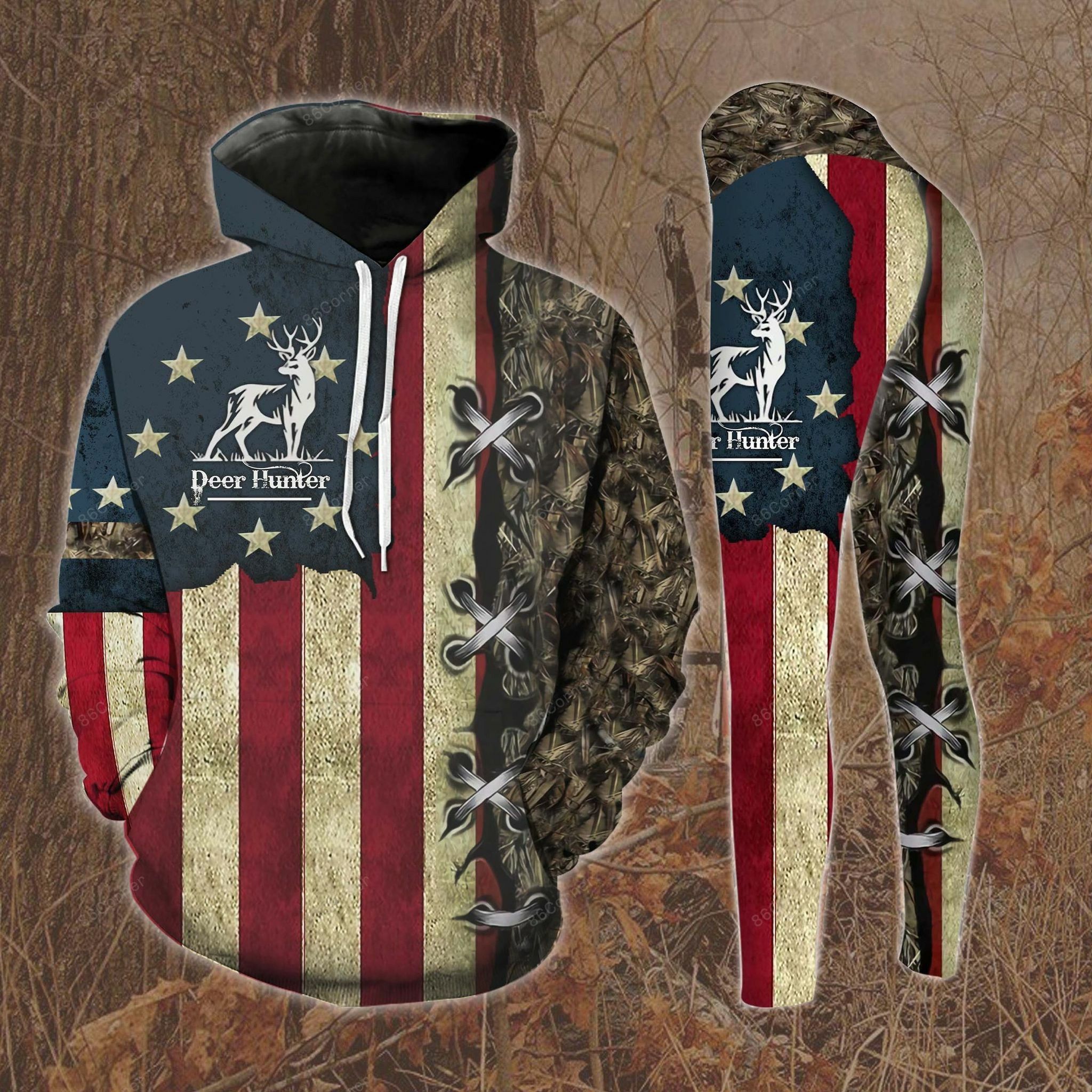 Deer Hunting TCCL041116 Legging And Hoodie Ultra Soft and Warm