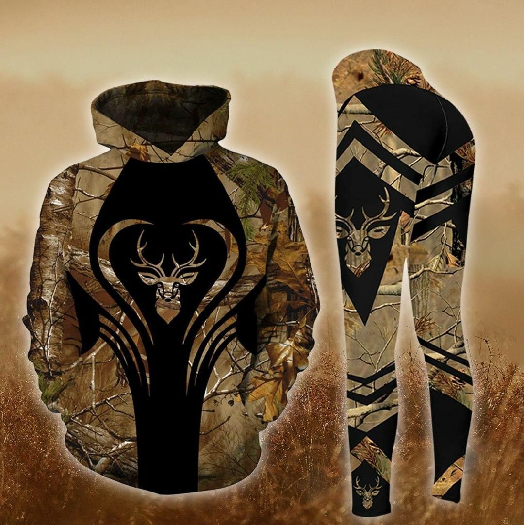 Deer Hunting TCCL041118 Legging And Hoodie Ultra Soft and Warm