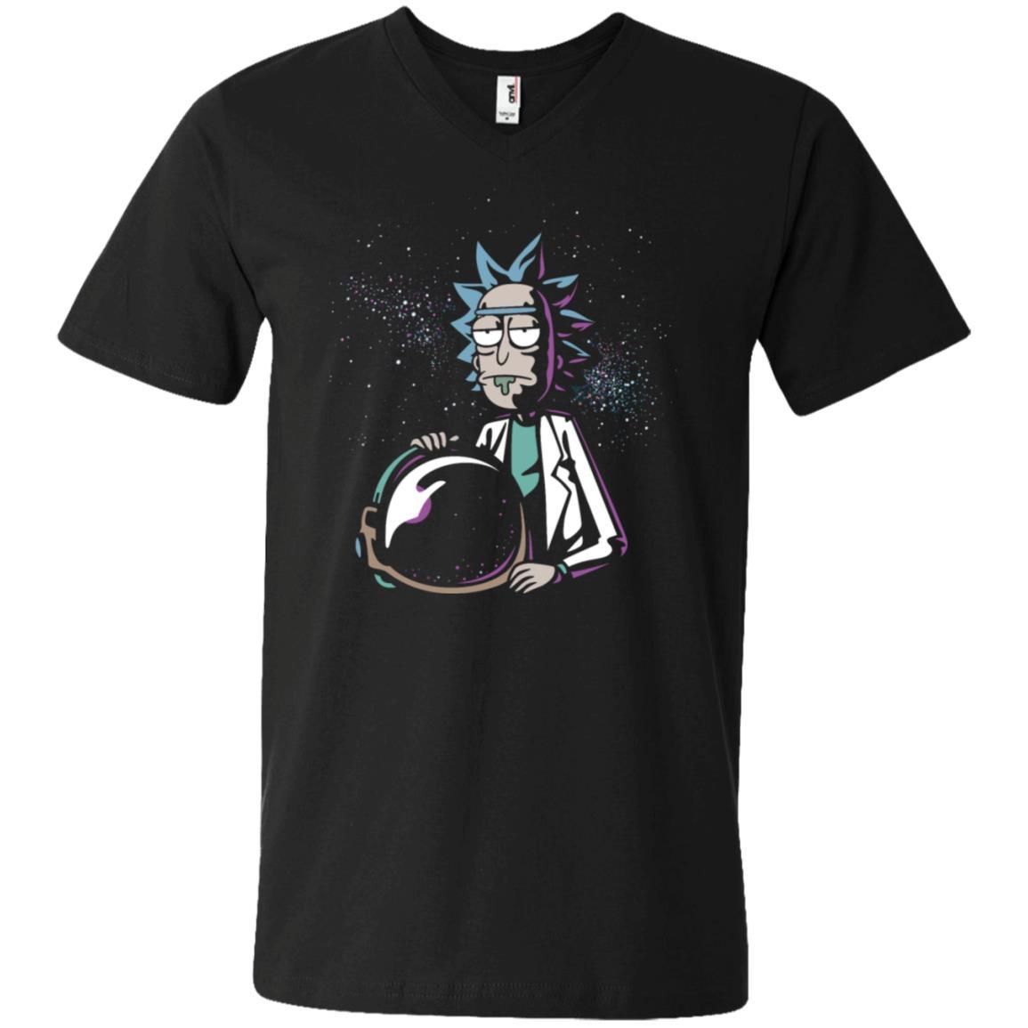 Rick And Morty Astronaut Helmet Men V-Neck T-Shirt