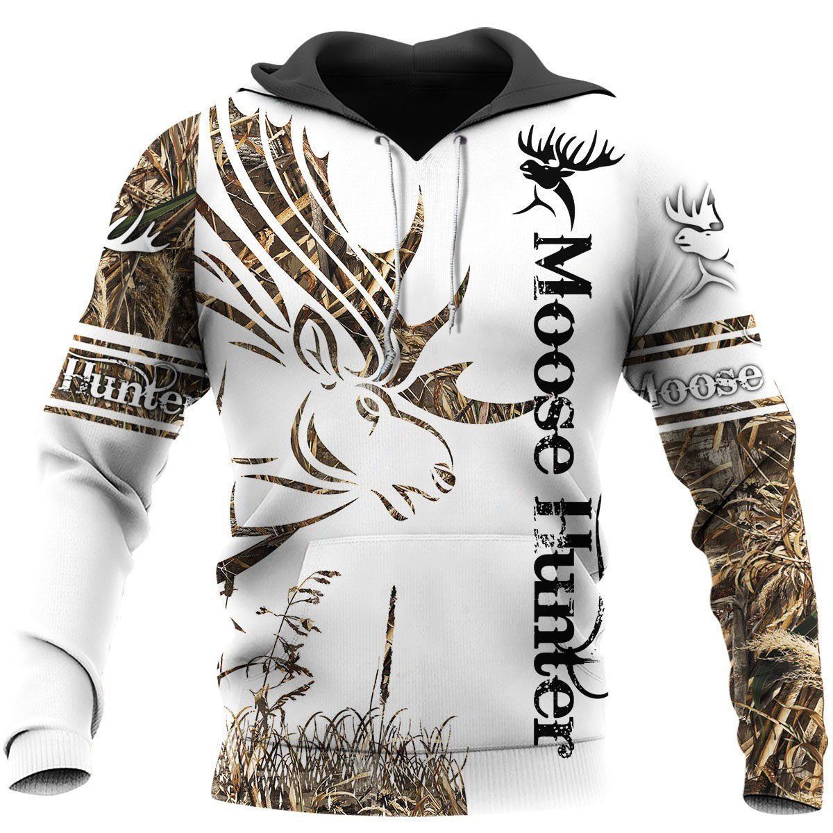 Moose Hunting Camouflage Fashion 3D Printed Sublimation Hoodie Hooded Sweatshirt Comfy Soft And Warm For Men Women S to 5XL CTC1301295