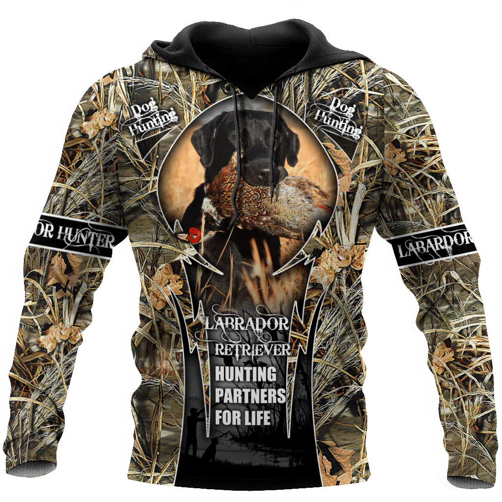 Hunting Labrador Camouflage Awesome 3D Printed Sublimation Hoodie Hooded Sweatshirt Comfy Soft And Warm For Men Women S to 5XL CTC1301419