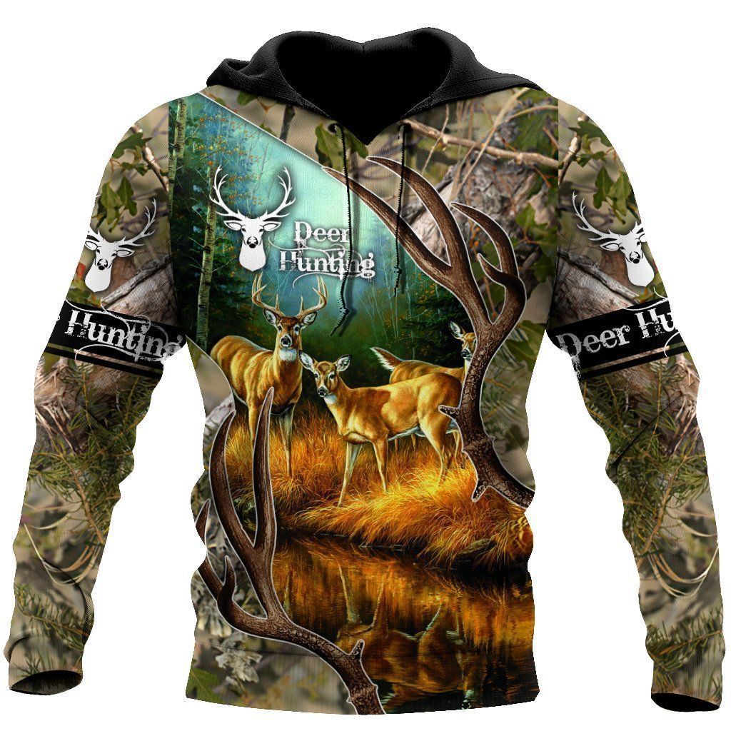 Deer Hunting Camouflage Best 3D Printed Sublimation Hoodie Hooded Sweatshirt Comfy Soft And Warm For Men Women S to 5XL CTC1301561