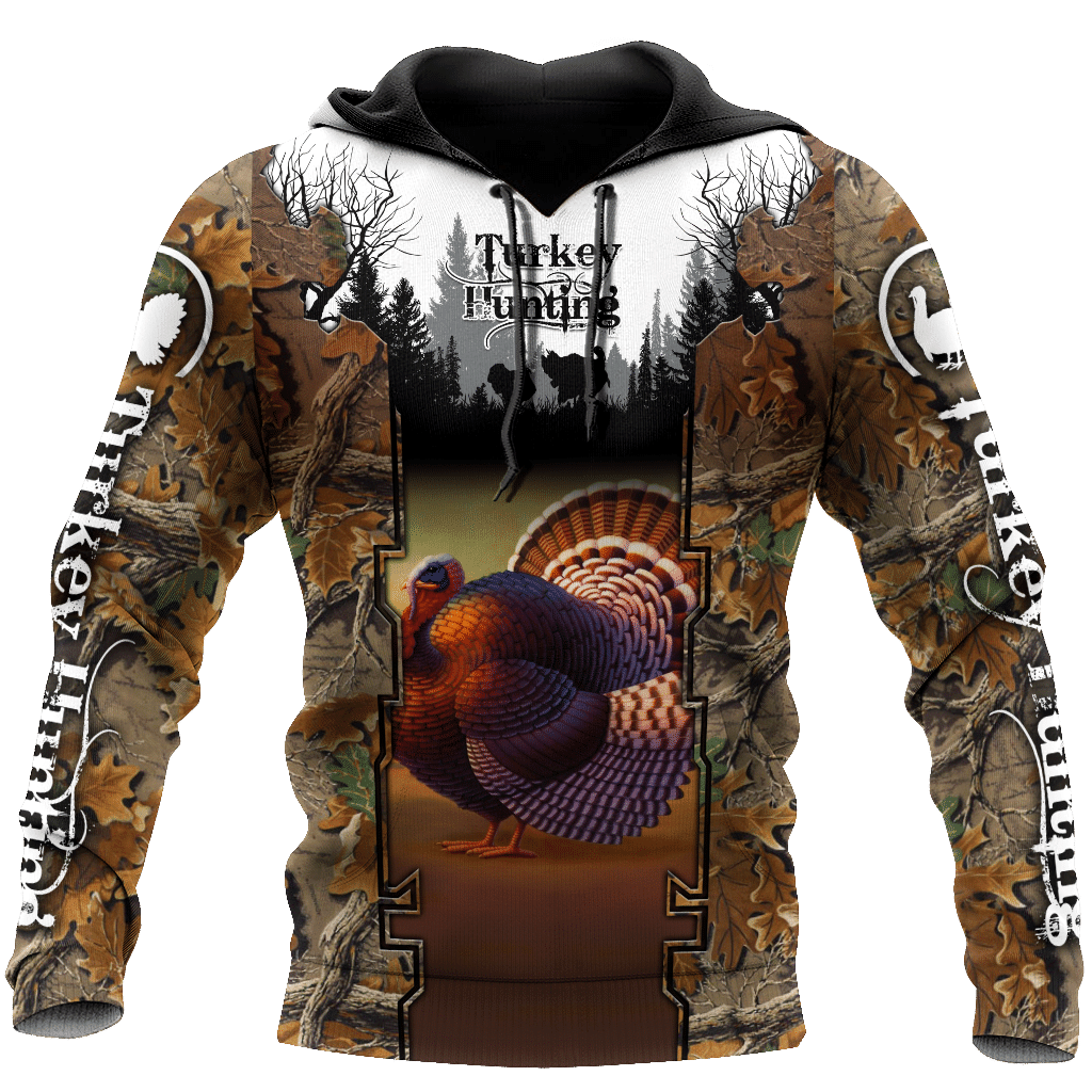 Camouflage Turkey Hunting Cool 3D Printed Sublimation Hoodie Hooded Sweatshirt Comfy Soft And Warm For Men Women S to 5XL CTC1501630