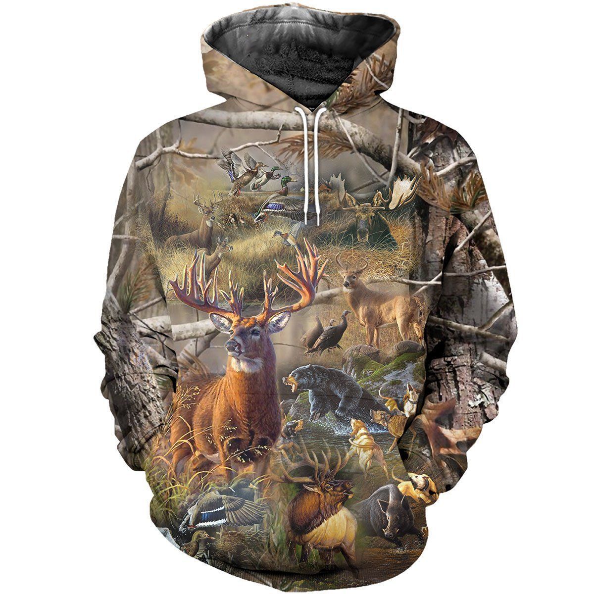 Love Hunting Camouflage Cool 3D Printed Sublimation Hoodie Hooded Sweatshirt Comfy Soft And Warm For Men Women S to 5XL CTC1501361