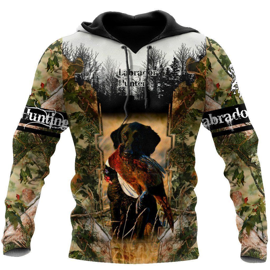 Labrador Hunting Camouflage Basic 3D Printed Sublimation Hoodie Hooded Sweatshirt Comfy Soft And Warm For Men Women S to 5XL CTC1301348