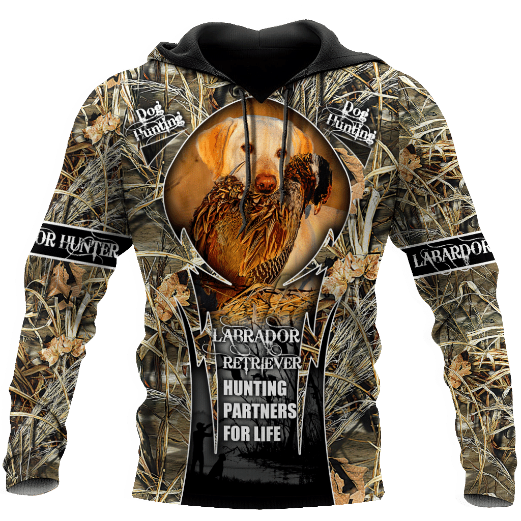 Hunting Labrador Camouflage Cool 3D Printed Sublimation Hoodie Hooded Sweatshirt Comfy Soft And Warm For Men Women S to 5XL CTC1301418