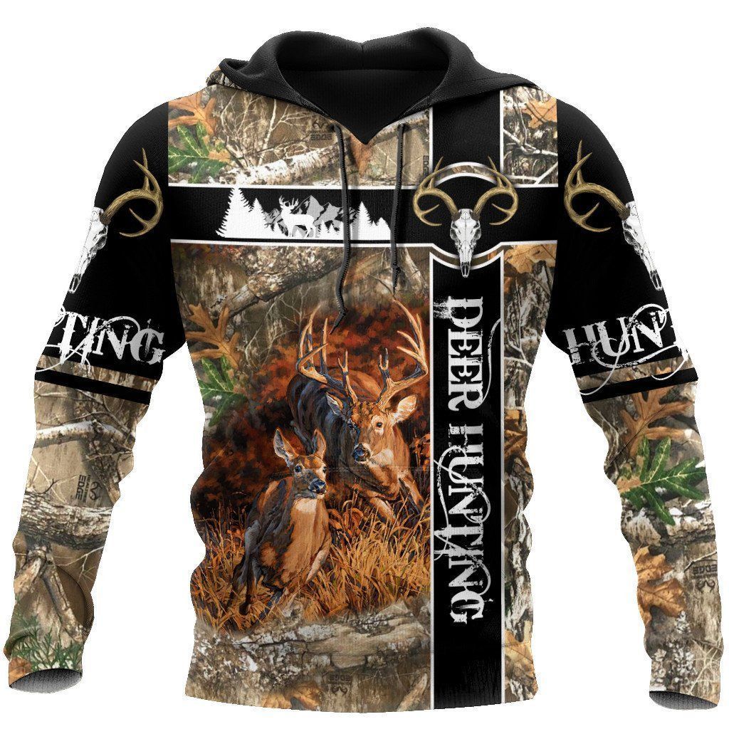 Deer Hunting Camouflage Unique 3D Printed Sublimation Hoodie Hooded Sweatshirt Comfy Soft And Warm For Men Women S to 5XL CTC1301556