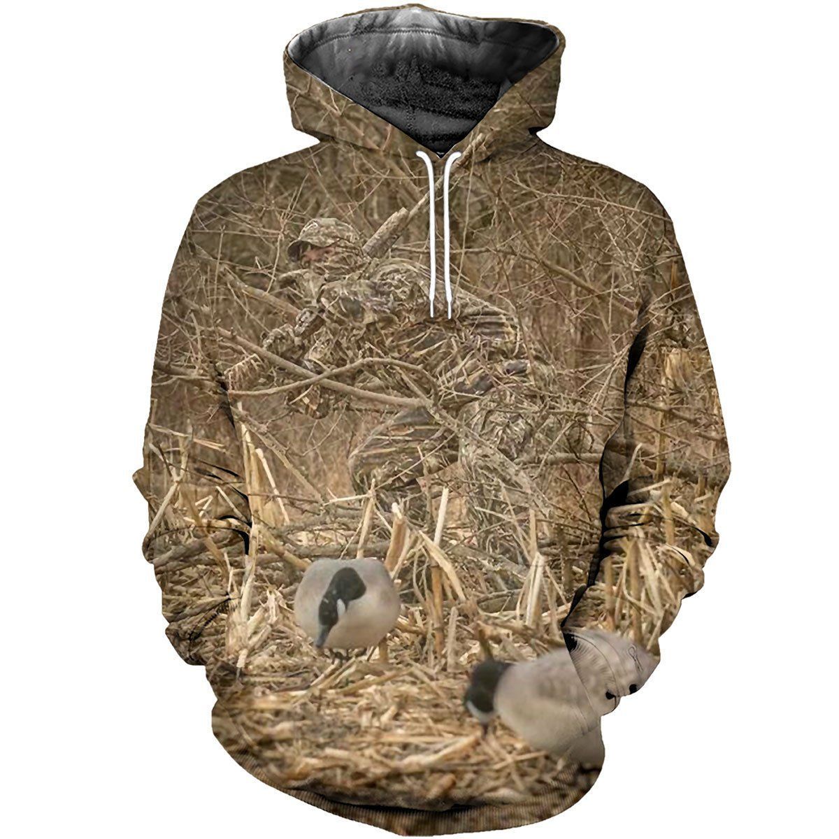 Hunting Duck Camouflage Cool 3D Printed Sublimation Hoodie Hooded Sweatshirt Comfy Soft And Warm For Men Women S to 5XL CTC1501432