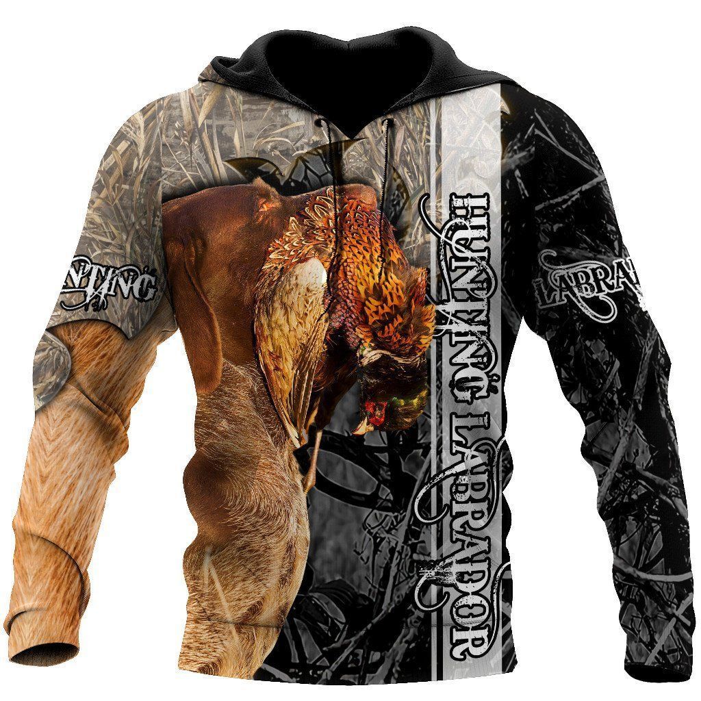 Labrador Hunting Camouflage Unique 3D Printed Sublimation Hoodie Hooded Sweatshirt Comfy Soft And Warm For Men Women S to 5XL CTC1301345