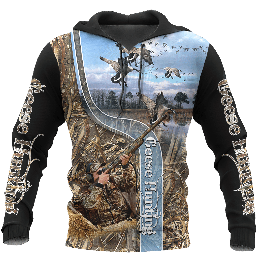 Goose Hunting Camouflage Blue Cool 3D Printed Sublimation Hoodie Hooded Sweatshirt Comfy Soft And Warm For Men Women S to 5XL CTC1501466